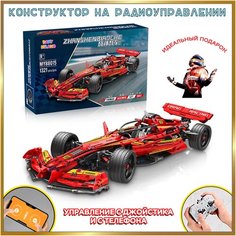 Конструктор для мальчика на радиоуправлении спортивная гоночная машина Formula 1 1321 деталей Dany Milano