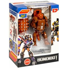 Трансформер 2в1 BONDIBOT Bondibon робот-динозавр анкилозавр, BOX 22х16,5х9см ВВ5670