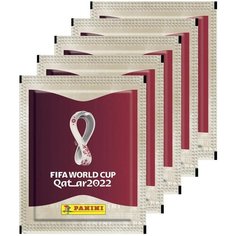 5 пакетиков наклеек Panini "FIFA World Cup Qatar 2022" серебряные (25 наклеек)