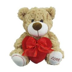 Медведь коричневый с сердцем "Love" 18см игрушка мягкая Abtoys M5067