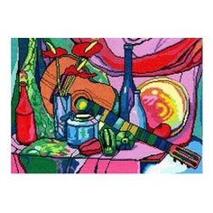 Набор для вышивания крестиком Нитекс Натюрморт с гитарой, 40*29 см (НС. А.0006) Nitex