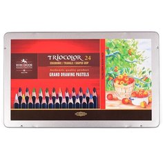 Koh- I- Noor Карандаши 24 цвета Koh- i- noor 3164 Triocolor, трехгранные, в металлическом пенале