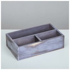 Ящик деревянный 34.5×20.5×10 см подарочный комодик, состаренный 6781022 Дарим красиво