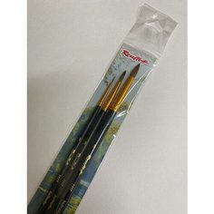 Набор кистей колонок Roubloff "Палитра №4" 3 шт, круглые №1,3,5