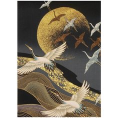 Алмазная мозаика с нанесенной рамкой Molly 40х50 см Полет журавлей