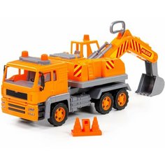 Автомобиль-экскаватор Полесье Алмаз №2, инерционный, в сеточке 87911