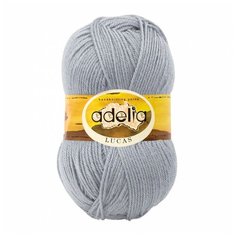Пряжа "LUCAS" 70% шерсть, 30% акрил 100 г 218 м №17 св. серый Adelia