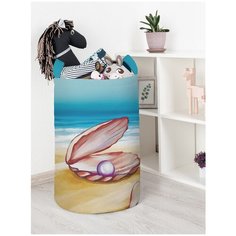 Корзина для игрушек JoyArty "Ракушка с жемчугом на песке" 40x60 см