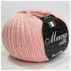 Пряжа Seam Merino Silk Цвет. 06, розовый, 2 мот, Экстра мериносовая шерсть - 75%, шелк - 25%