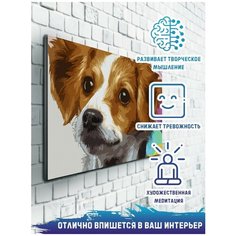 Картина по номерам на холсте Лучший друг человека (собака, пёс, красочная картина) - 9092 Г 60x40