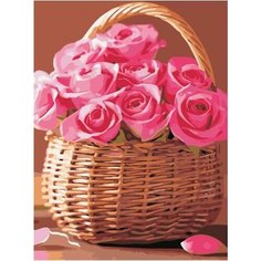 Картина по номерам Корзина роз 40х50 см Hobby Home