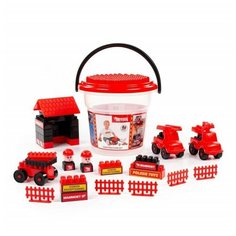 Конструктор MAMMOET, 60 элементов, в ведёрке Полесье