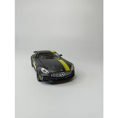 Коллекционная машинка игрушка металлическая Merсedes AMG с дымом для мальчиков масштабная модель 1:24 черный Alexplay