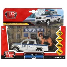 Металлическая модель "УАЗ Pickup. Полиция", 12 см Технопарк