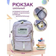Рюкзак школьный для девочки подростка ранец в школу сиреневый Invima