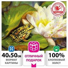 Картина по номерам 40х50 см, остров сокровищ "Водная идиллия", на подрамнике, акрил, кисти, 662907