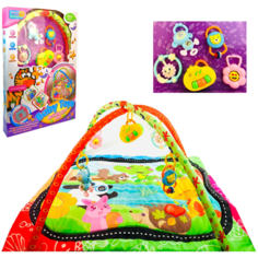 Детский игровой коврик с дугами и подвесными игрушками,65*7*45 см, Baby Toys