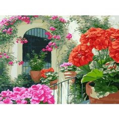 Картина по номерам Испанский дворик 40х50 см Hobby Home