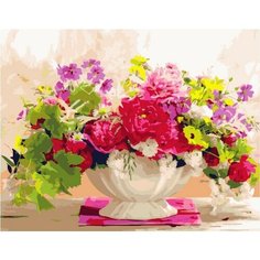 Картина по номерам Цветочное кашпо 40х50 см Hobby Home