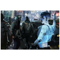 Картина по номерам на холсте настольная игра Cyberpunk Red - 6886 Г 60x40