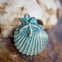 Кулон Подвеска металлическая 3 шт. для рукоделия / браслета / сережек, цвет античная бронза/патина, 41х36х6 мм КафеБижу
