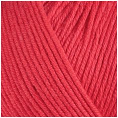 Пряжа Gazzal Baby Cotton (60% хлопок, 40% акрил) 50 г 165 м, 3458 коралловый неон , 1 моток