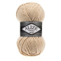 Пряжа Alize Superlana Maxi (Ализе Суперлана Макси) - 5 мотков 310 медовый 75% акрил, 25% шерсть 100м/100г