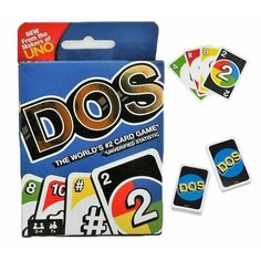 Карточная игра UNO DOS (УНО ДОС), 108 карт. Настольная игра для семейной компании детей и взрослых Mattel