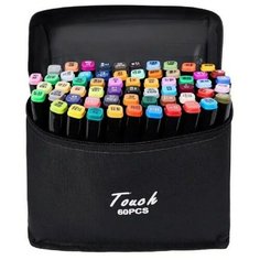 Маркеры для скетчинга Touch 60 шт./Набор фломастеров двусторонних Touch, 60 цветов