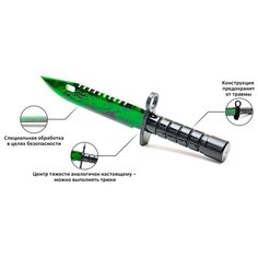 MASKBRO Деревянный штык нож М9 байонет Зеленый, NFT токен и криптокошелек в подарок при покупке, из ксго
