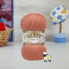 Пряжа ALIZE Angora Gold, розово бежевый - 102, 20% шерсть, 80% акрил, 5 мотков, 100 г, 550 м.