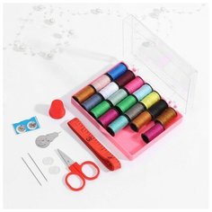 Набор для шитья в пластиковой коробке, цвет микс Арт Узор