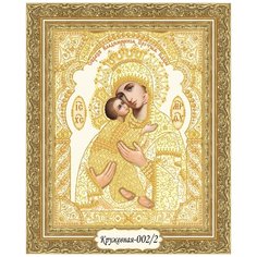 Набор для вышивания бисером в кружевной технике, Владимирская икона Божией Матери Художественные Мастерские