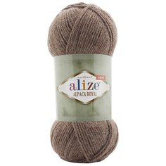 Пряжа Alize Alpaca Royal NEW (Альпака роял Нью) 688 кофе с молоком меланж 30% шерсть, 15% альпака, 55% акрил 100г 250м 5шт