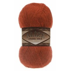 Пряжа ALIZE ANGORA GOLD SIMLI, терракот - 36, 5% металлик, 20% шерсть, 75% акрил, 5 мотков, 100 г, 500 м.