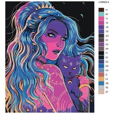Картина по номерам,"Живопись по номерам",80 x 100, NEEN-z190822-4, девушка
