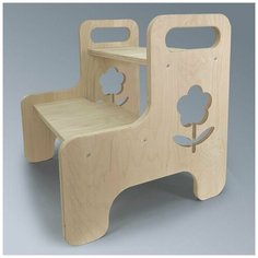 Подставка для ног ступенька для детей из экологичного деревацветочек - 7 Art Wood