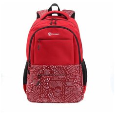 Школьный рюкзак Torber CLASS X T2602-22-RED 17л красный с орнаментом 45x30x18 см