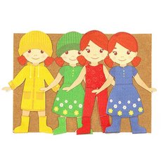 Обучающая игра-конструктор из фетра "Одежда по цветам" (с игровым полем) Веселые липучки