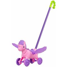 Развивающая игрушка детская каталка с ручкой для малышей от 1 года Единорог Tong DE