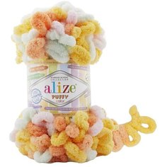 Пряжа для вязания ALIZE Puffy Color, микрополиэстер, 5х100 г, 9 м (PUFFY. COLOR.6464)