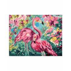 Картина по номерам Фламинго в цветах 40х50 см Hobby Home
