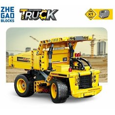 Конструктор ZHEGAO Engineering Track: Самосвал (инерционная), 415 дет. (QL1228)