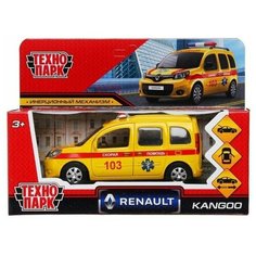 Машина металлическая «Renault Kangoo реанимация», 12 см, открываются двери и багажник, цвет желтый Технопарк