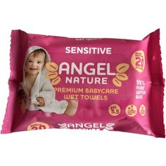 Влажные салфетки детские Ангел розовый Sensetiv 20 шт W&W