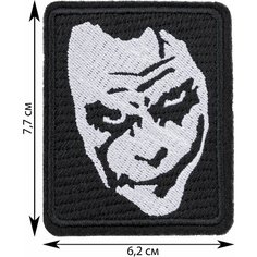 Нашивка, шеврон, патч (patch) Джокер, размер 7,7*6,2 см Rocknrolla