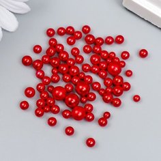 Декор для творчества пластик "Красные" d=3-8 мм, набор 10 гр Нет бренда