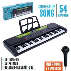 Синтезатор SONG с микрофоном, пюпитром, USB No Brand
