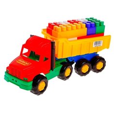 Машина «Фаворит» и конструктор «Строитель», 17 деталей, микс Полесье