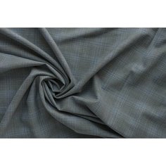 Ткань светло-серая шерсть в мелкую клетку Corneliani